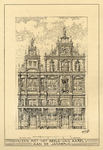 206807 Afbeelding van de gereconstrueerde voorgevel van het huis De Keyser aan de Oudegracht te Utrecht.N.B. Het huis ...